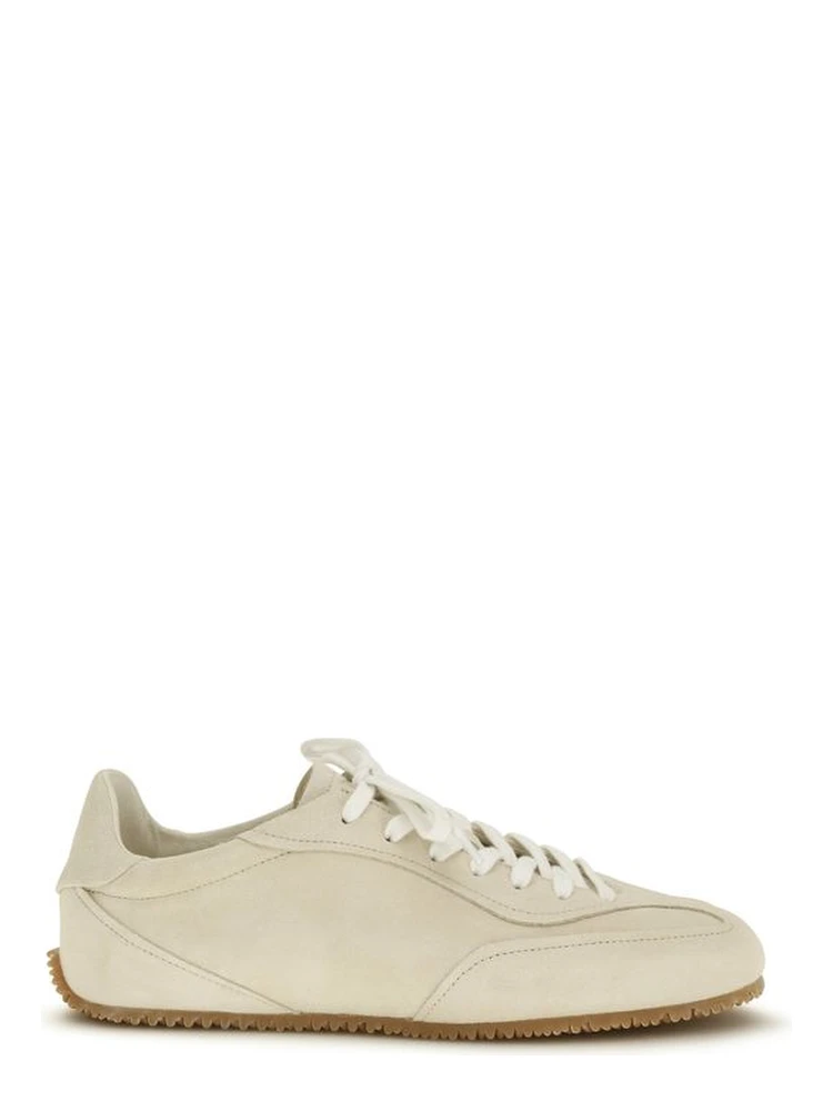 Beige Rubber Low Top Sneakers