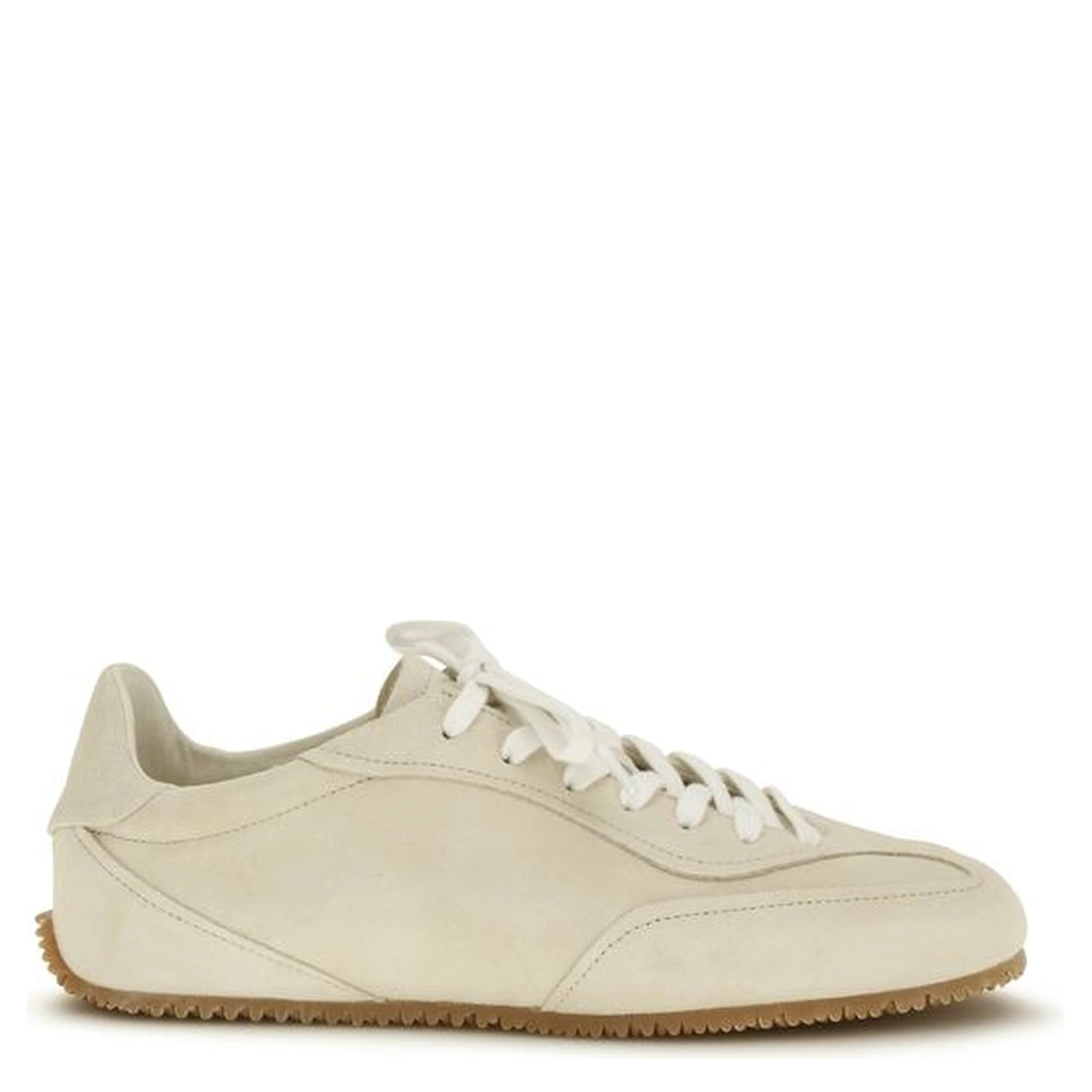 Beige Rubber Low Top Sneakers
