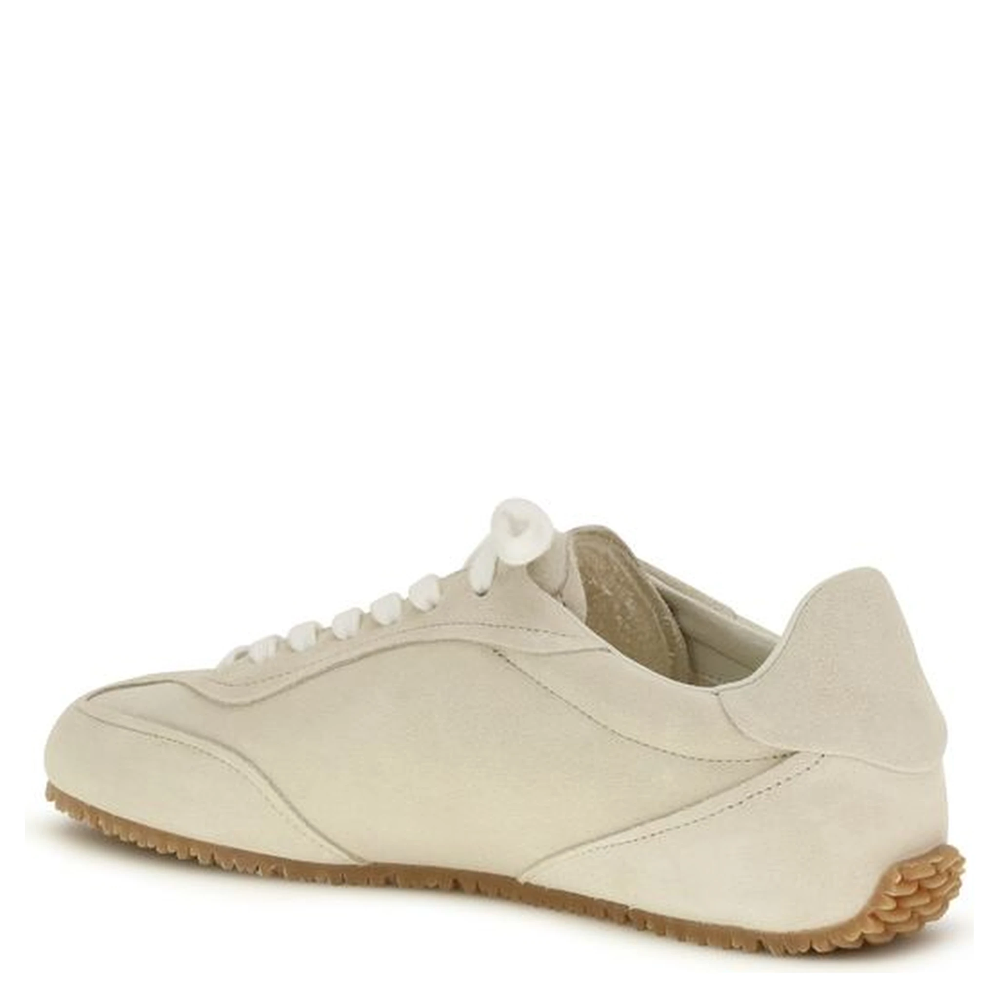 Beige Rubber Low Top Sneakers