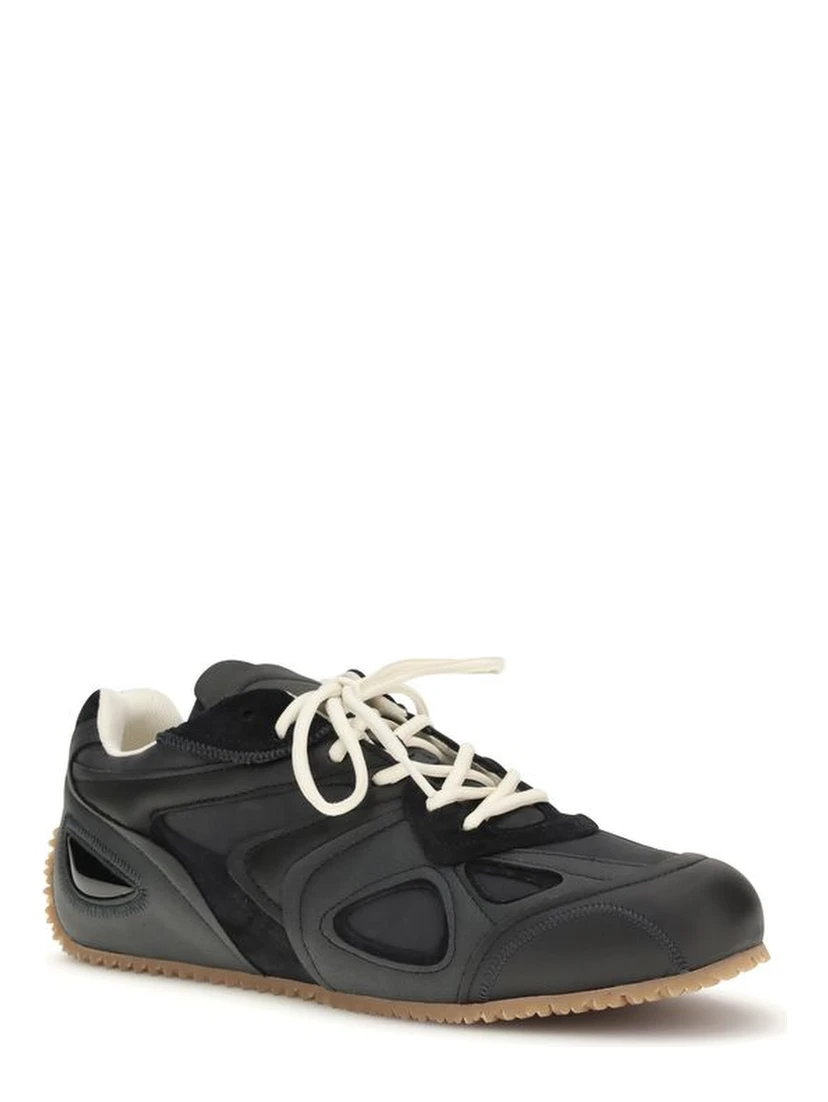 Black Rubber Low Top Sneakers