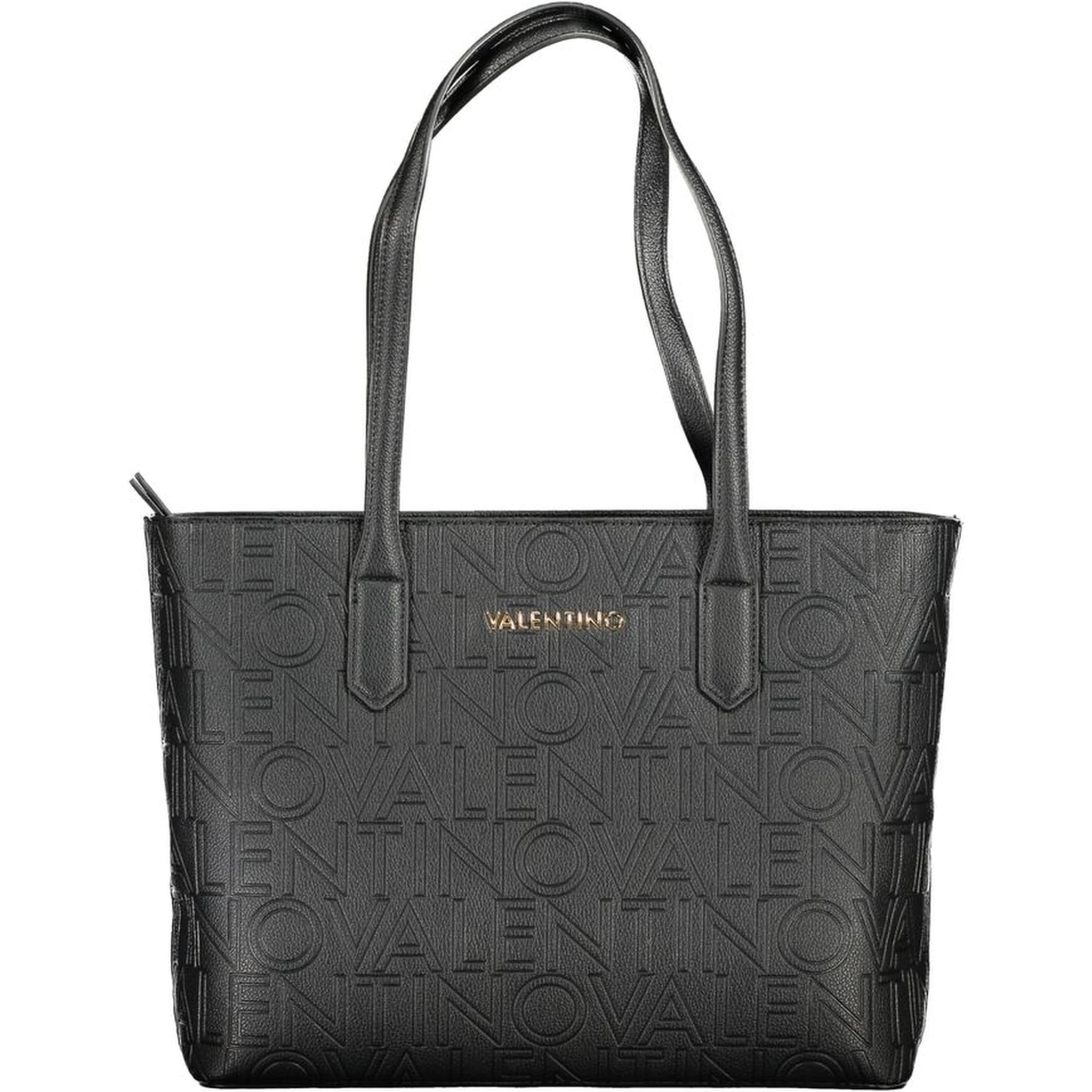 Black Polyurethane Women Shoulder Bag