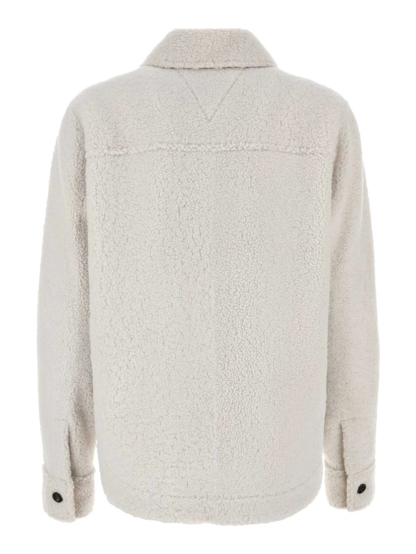 OVER SHIRT SHEARLING BIANCO