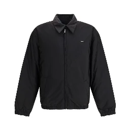 Black Recycled Polyamide Full-Length Jacket