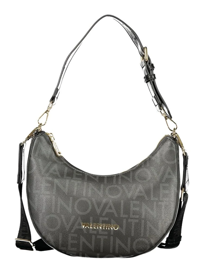 Black Polyurethane Women Handbag