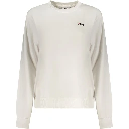 White Cotton Women Sweatshirt