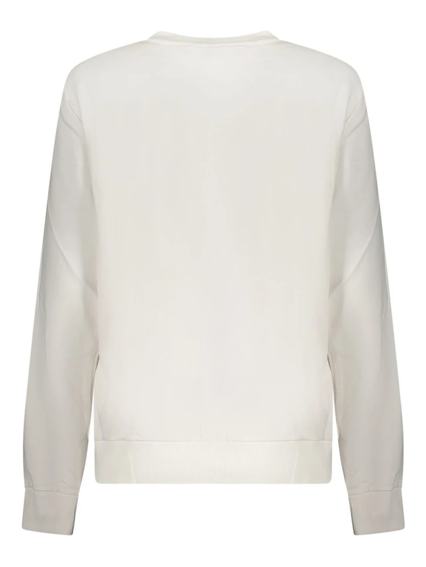 White Cotton Women Sweatshirt