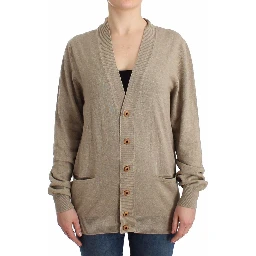 Beige Rayon Cardigan