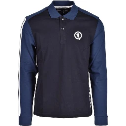 Blue Cotton Polo Shirt