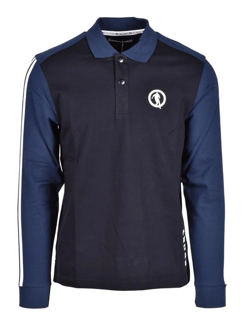Blue Cotton Polo Shirt