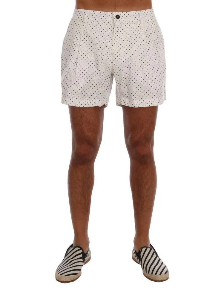 White Polyester Short And Mini Shorts