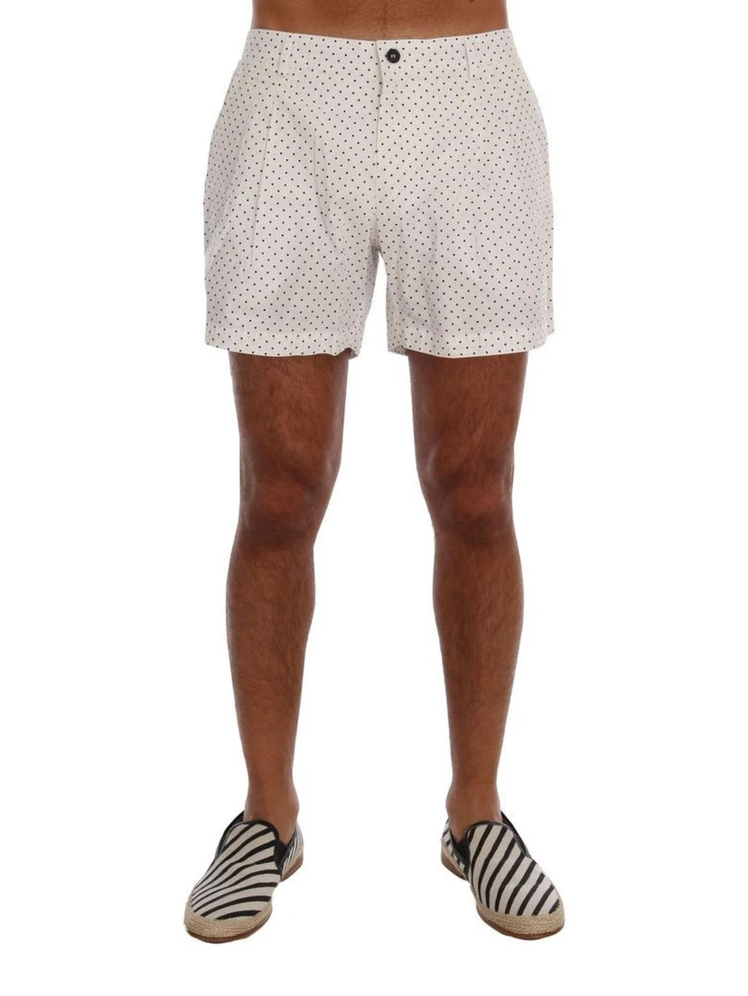 White Polyester Short And Mini Shorts