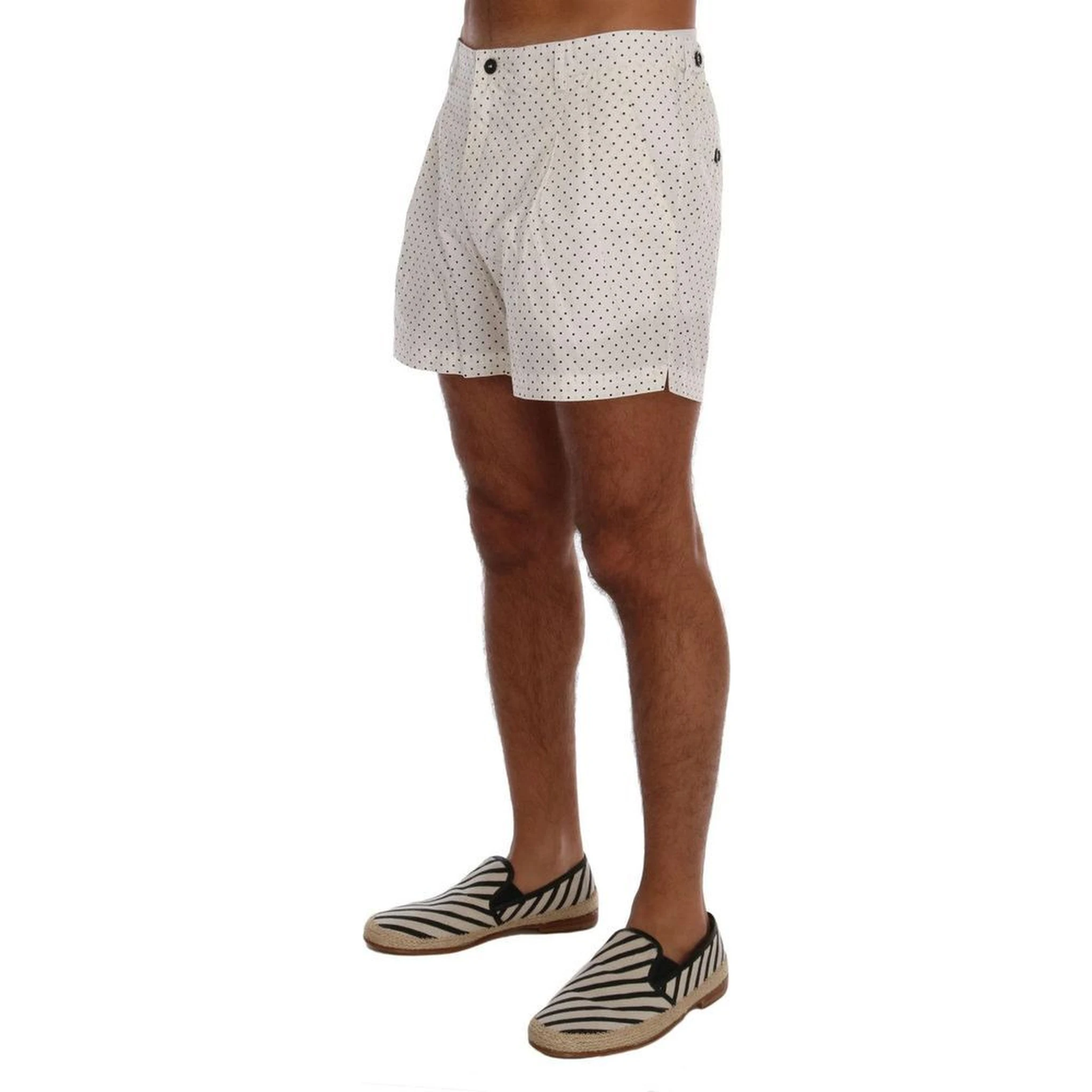 White Polyester Short And Mini Shorts