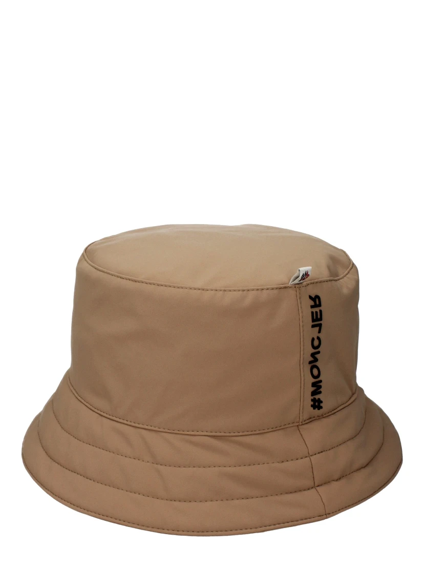 Beige Fabric Bucket Hat