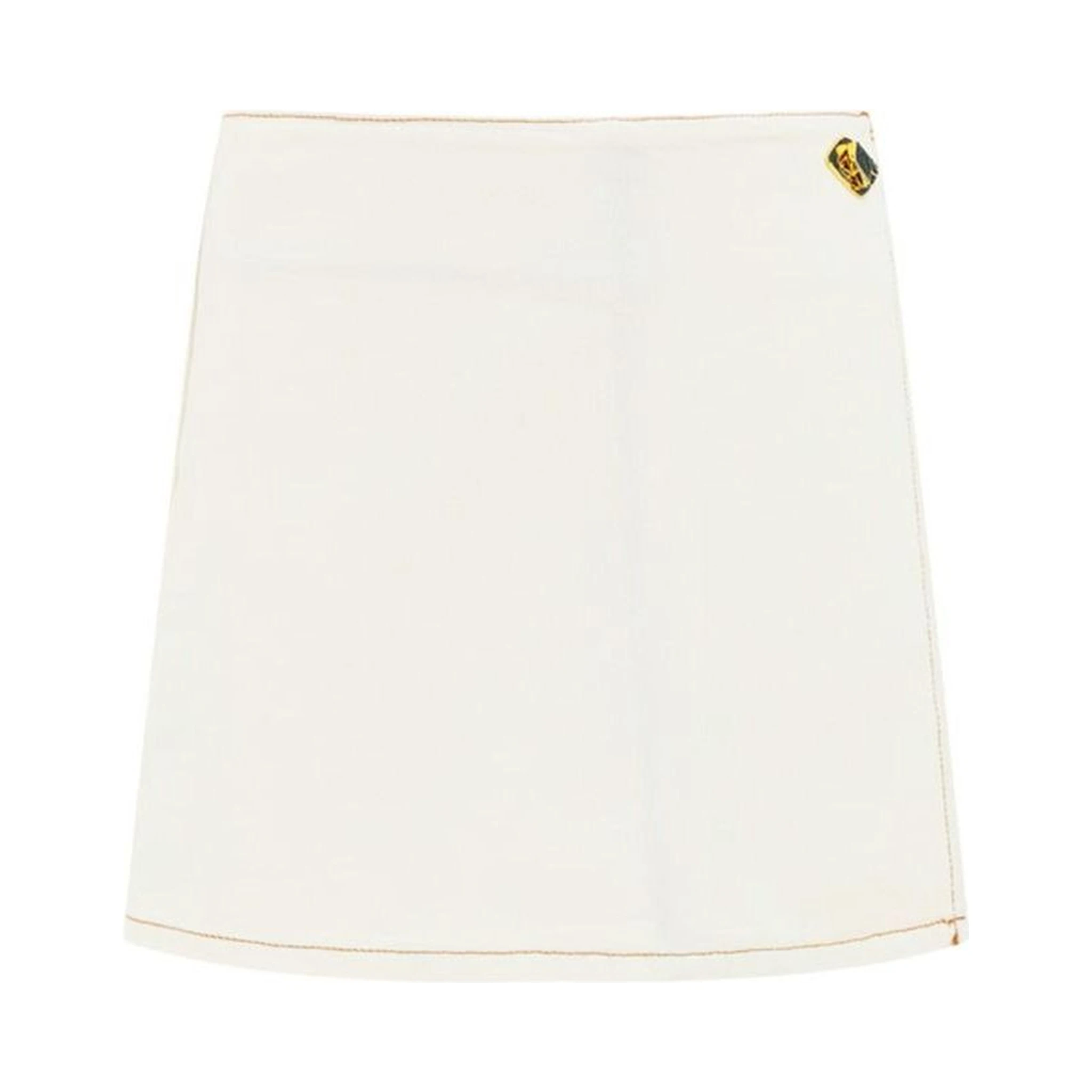 White Cotton Mini Skirt