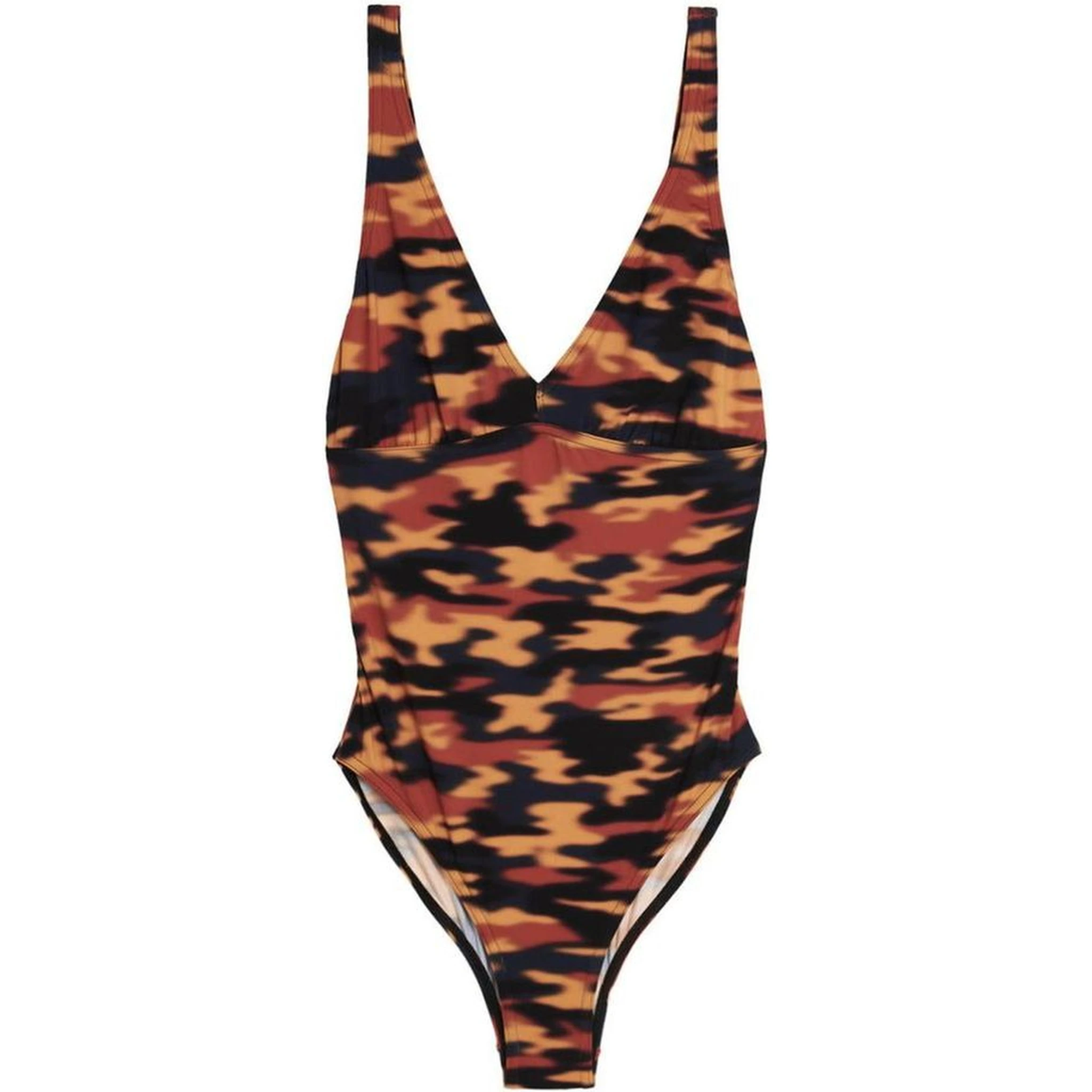 Multicolor Polyester One-Piece Swimsuit