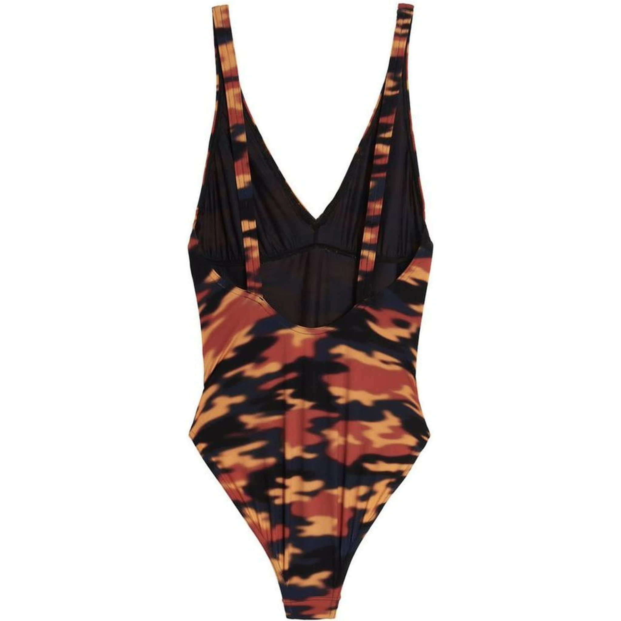 Multicolor Polyester One-Piece Swimsuit
