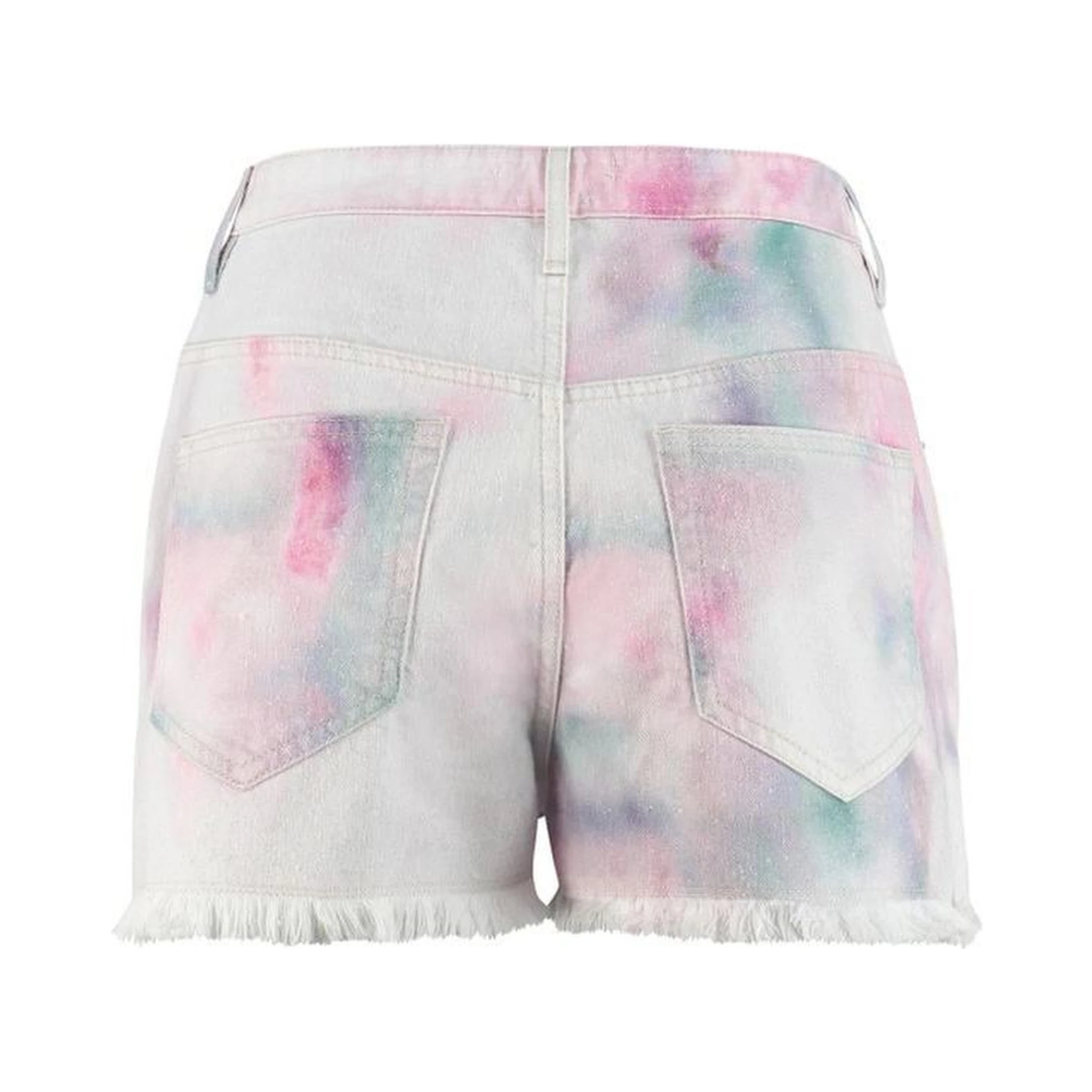 Multicolor Denim Shorts