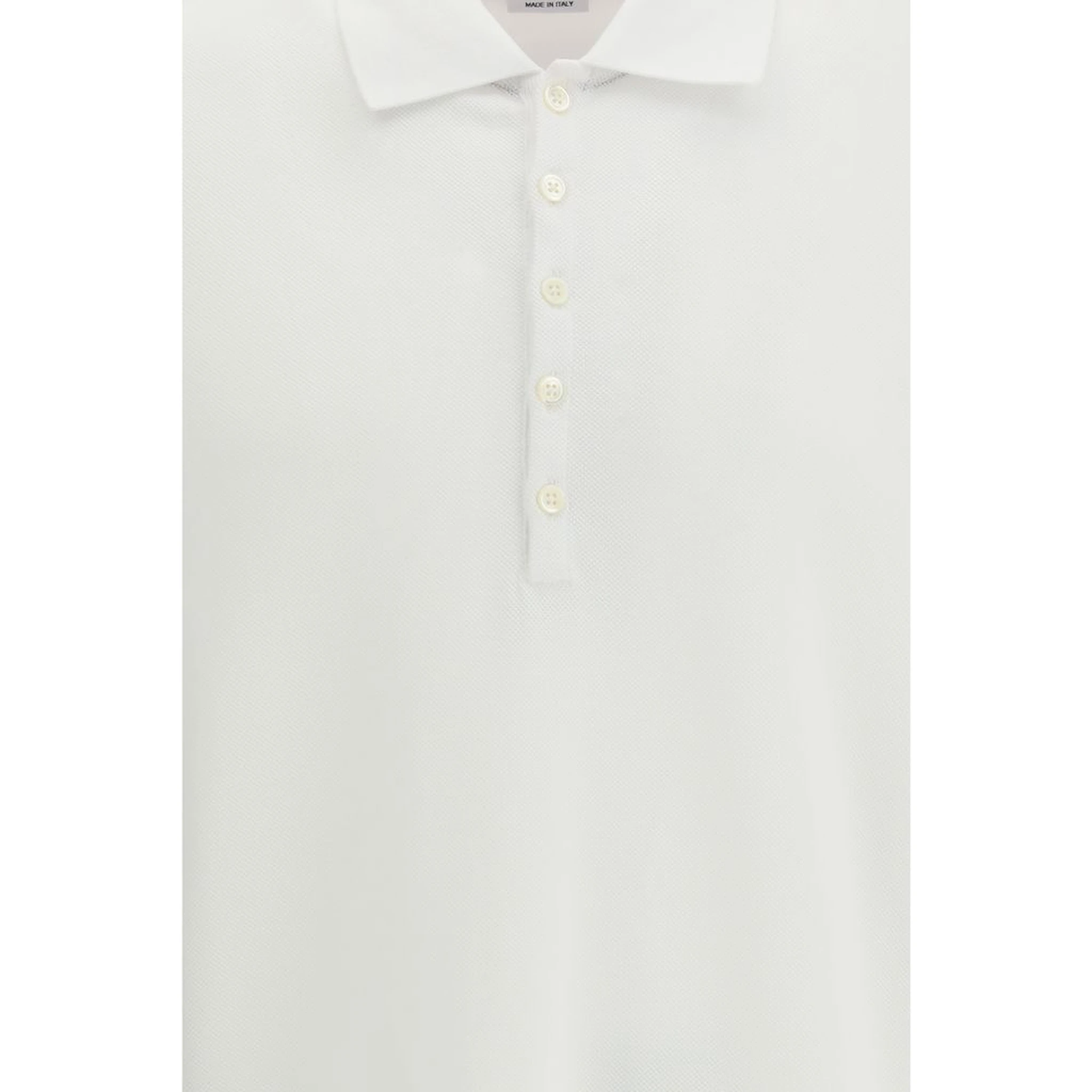 White Cotton Polo Shirt