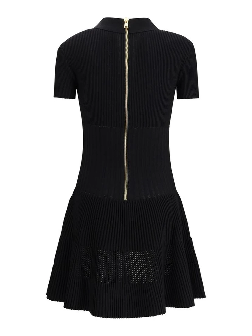 Black Viscose Casual Dress