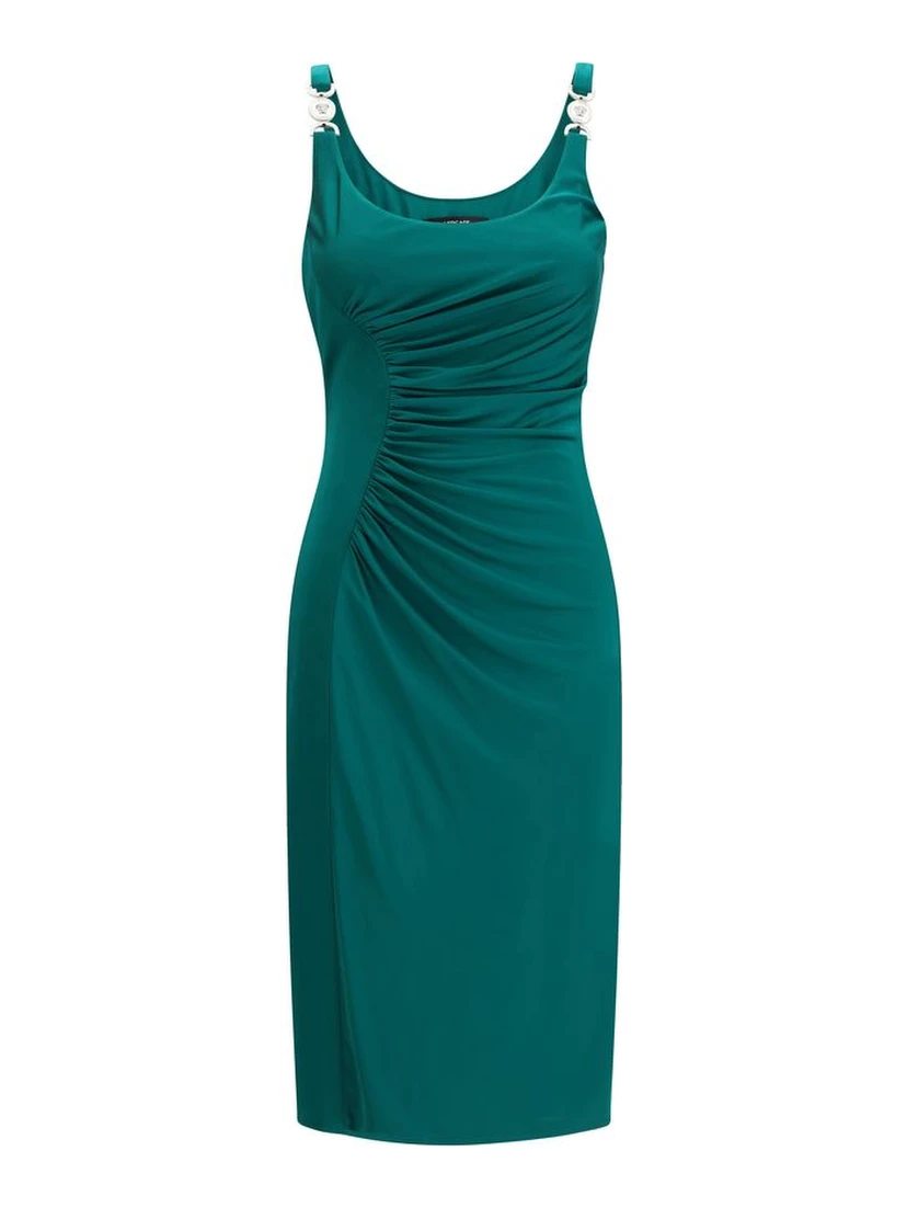 Bicolor Viscose Casual Dress