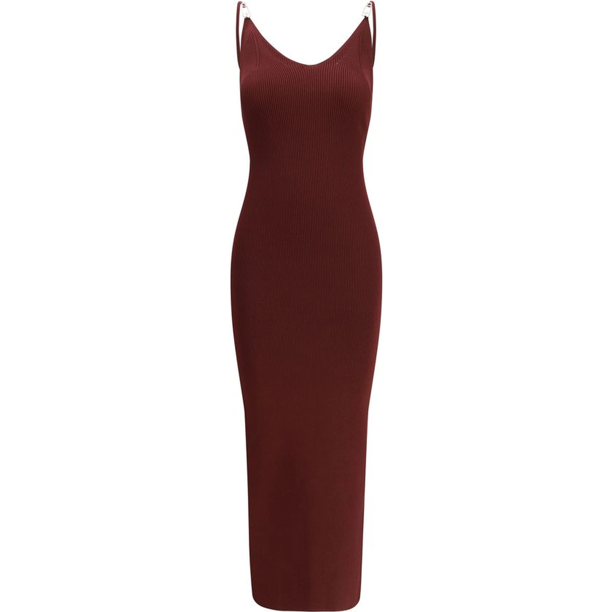 Bordeaux Viscose Casual Dress