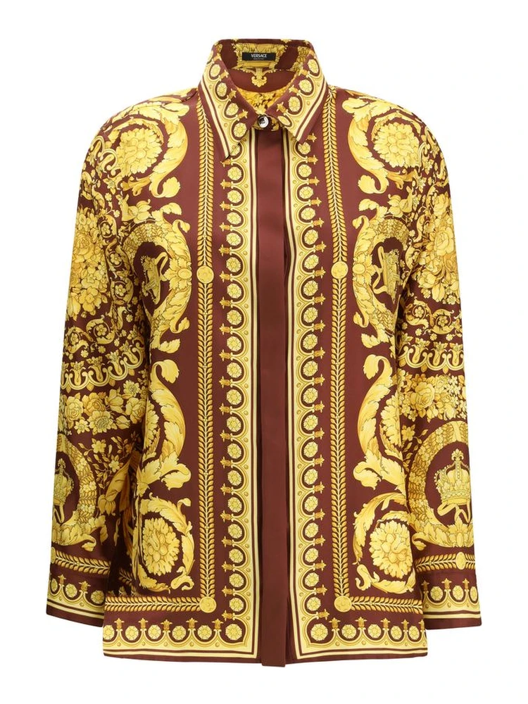 Bordeaux Silk Pattern Shirt