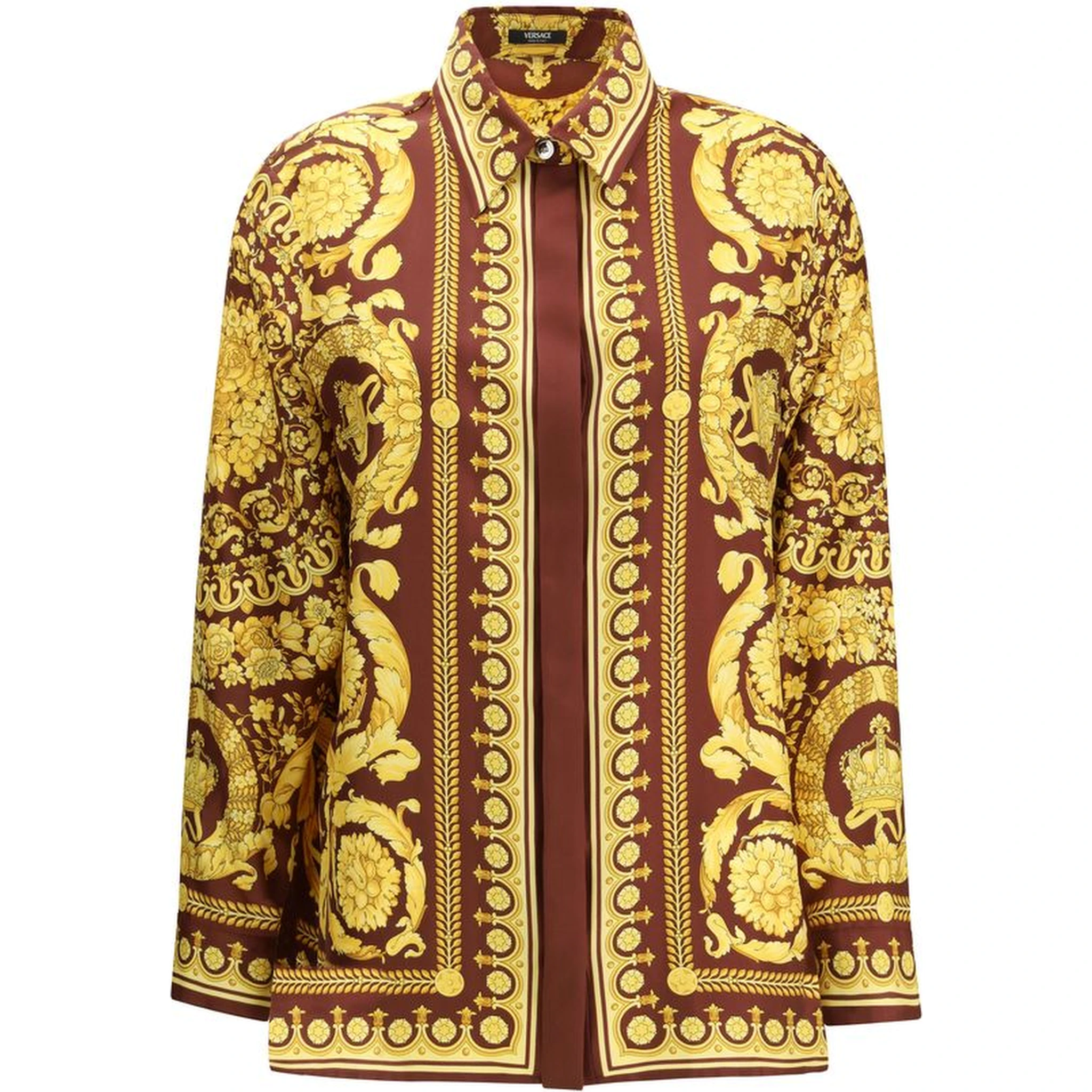 Bordeaux Silk Pattern Shirt
