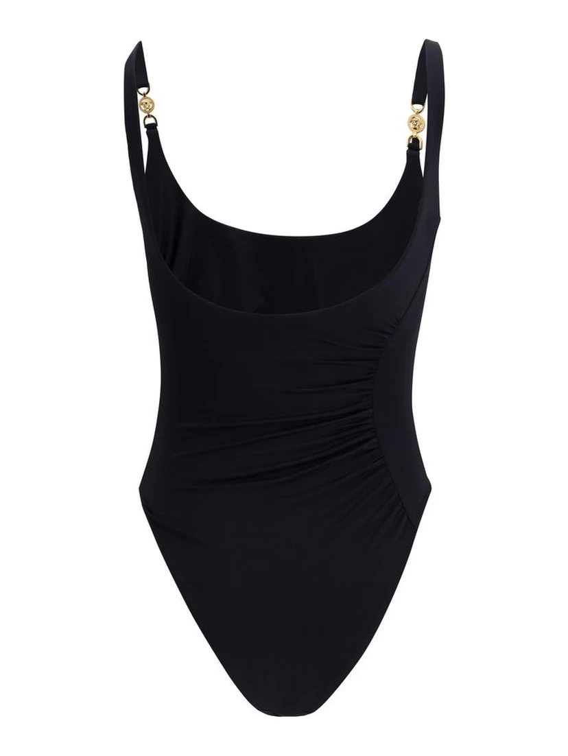 Black Polyamide One-Piece Swimsuit
