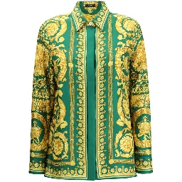 Bicolor Silk Pattern Shirt