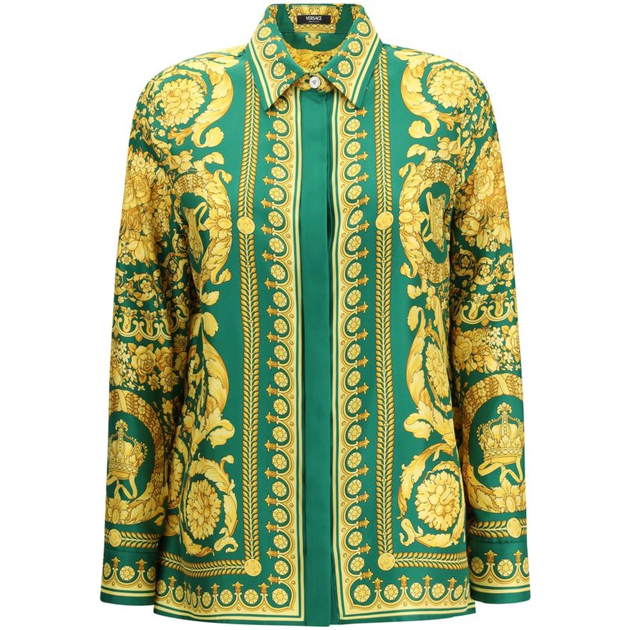 Bicolor Silk Pattern Shirt