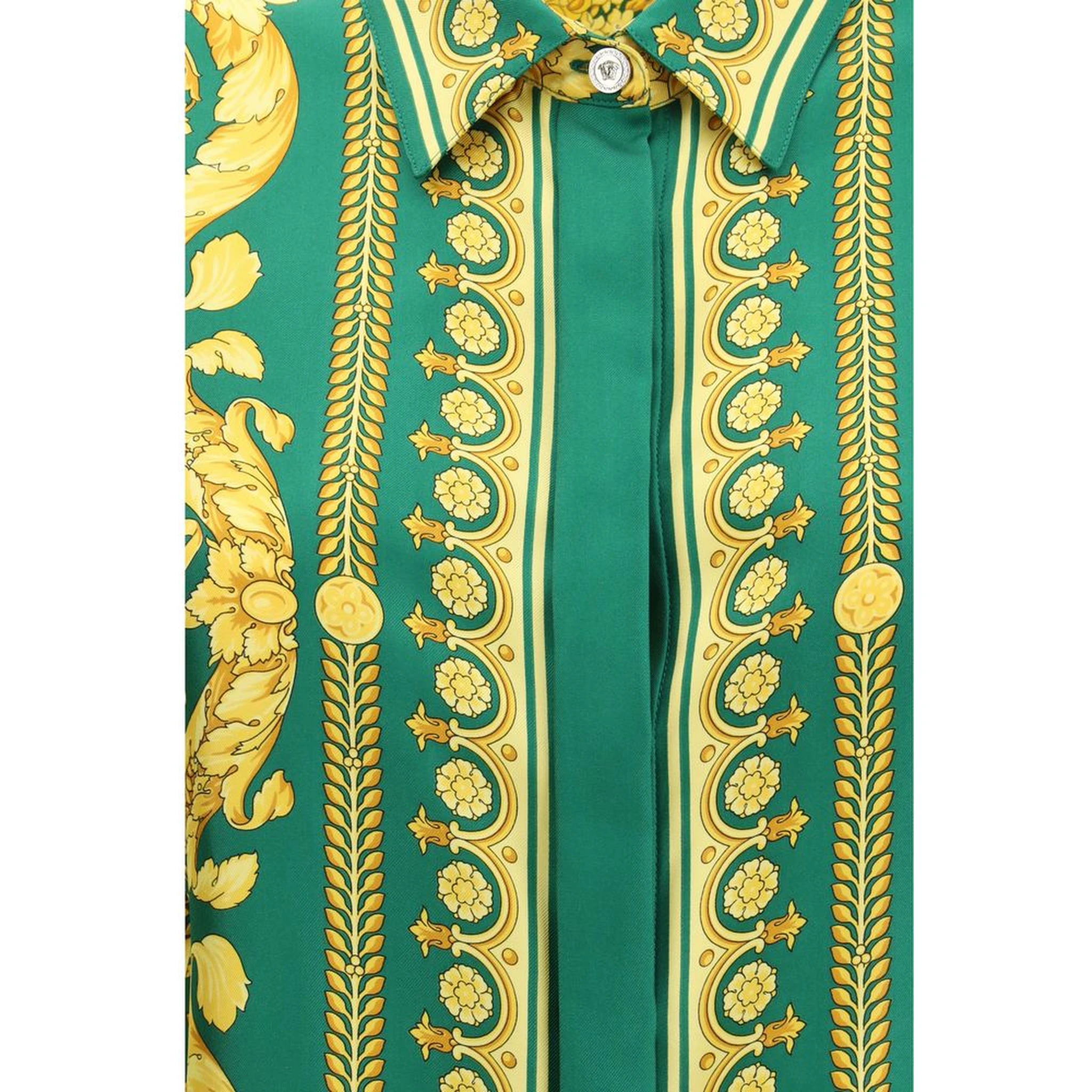Bicolor Silk Pattern Shirt