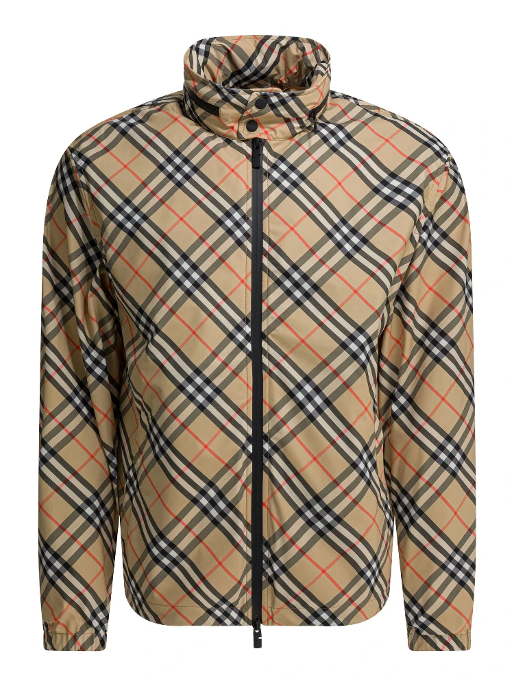 "Check" windbreaker jacket