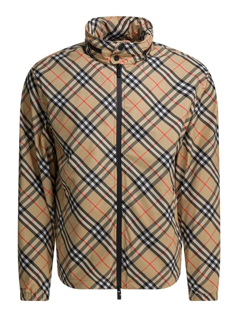 "Check" windbreaker jacket