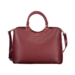 Rosso Polyurethane Women Handbag