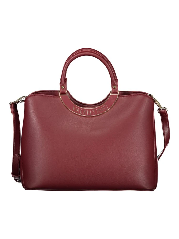 Rosso Polyurethane Women Handbag