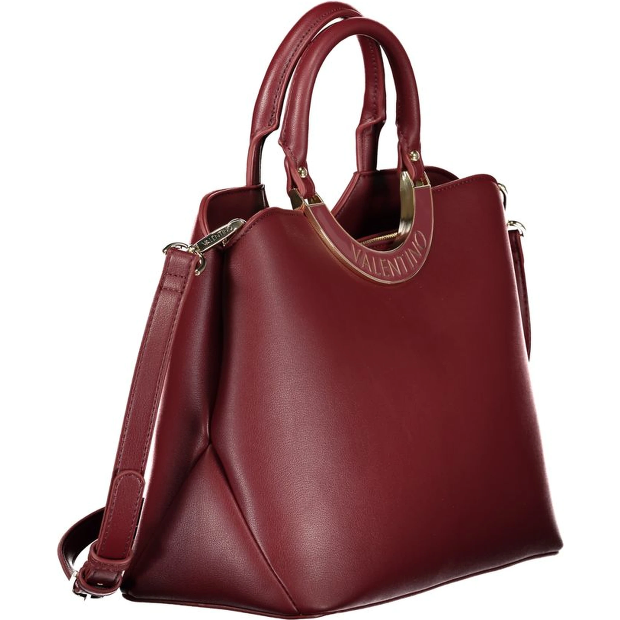 Rosso Polyurethane Women Handbag