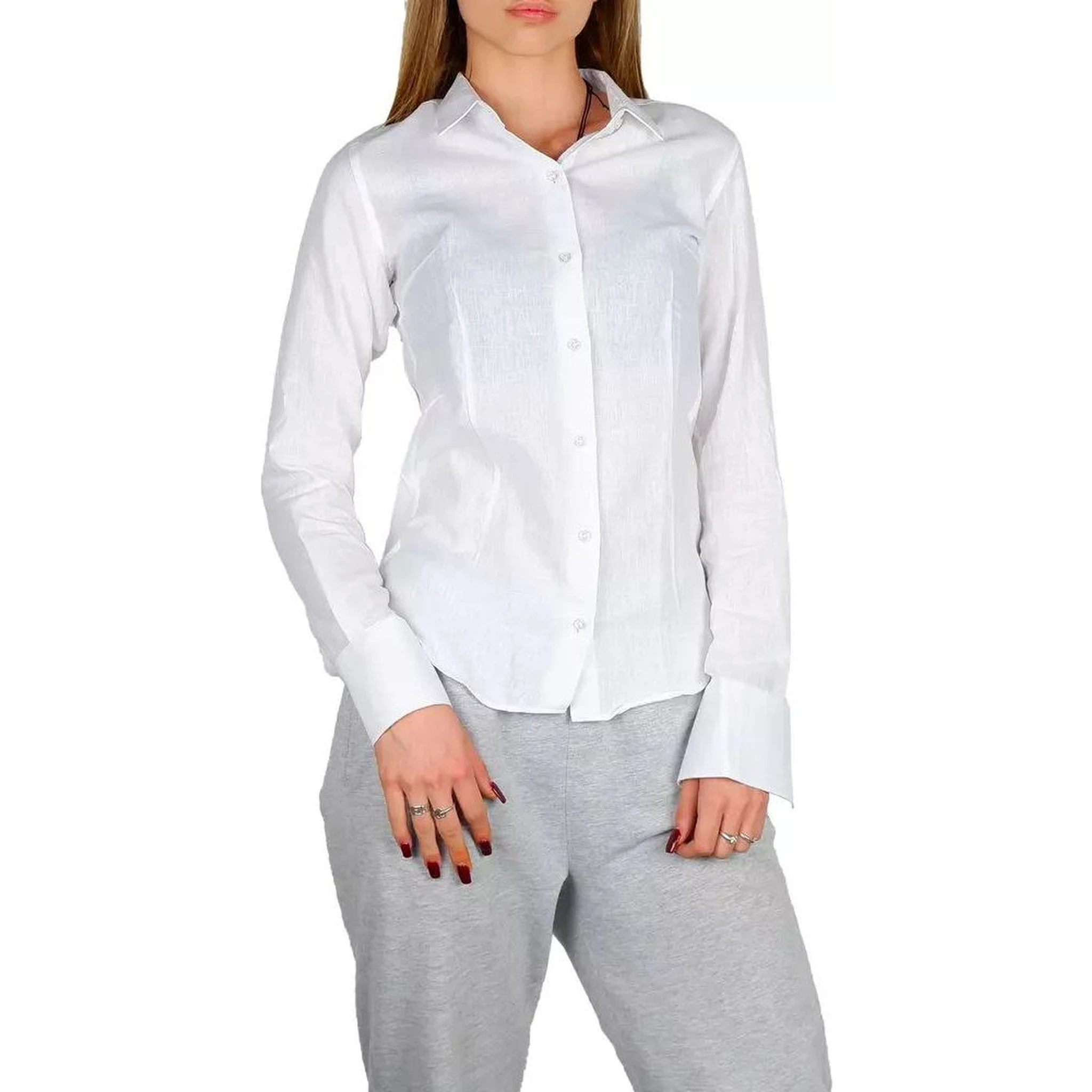White Cotton Dress Shirt