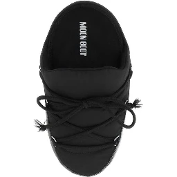 Black Nylon Mules