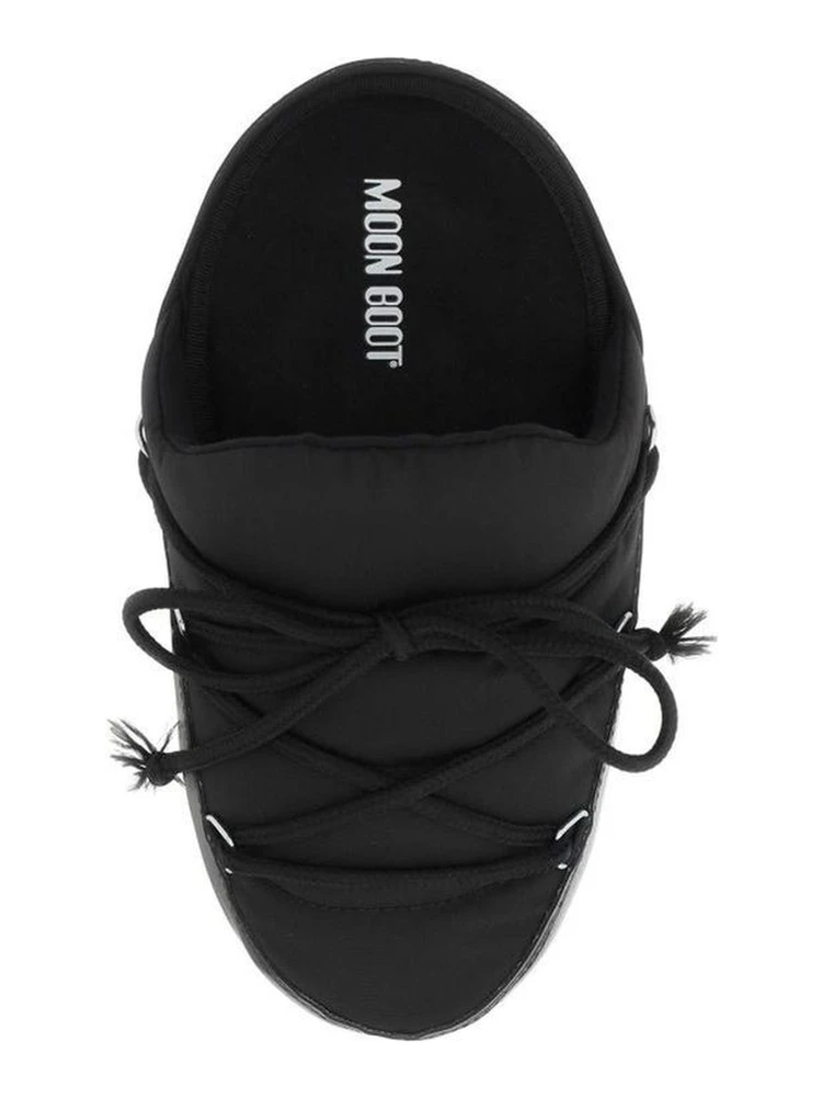 Black Nylon Mules