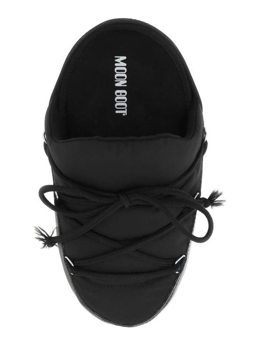 Black Nylon Mules