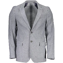 Gray Cotton Blazer