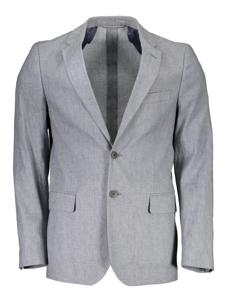 Gray Cotton Blazer