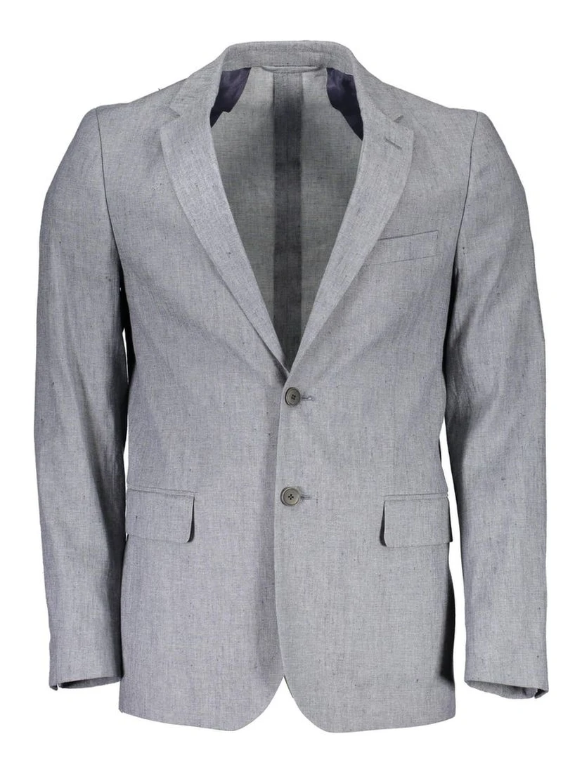 Gray Cotton Blazer