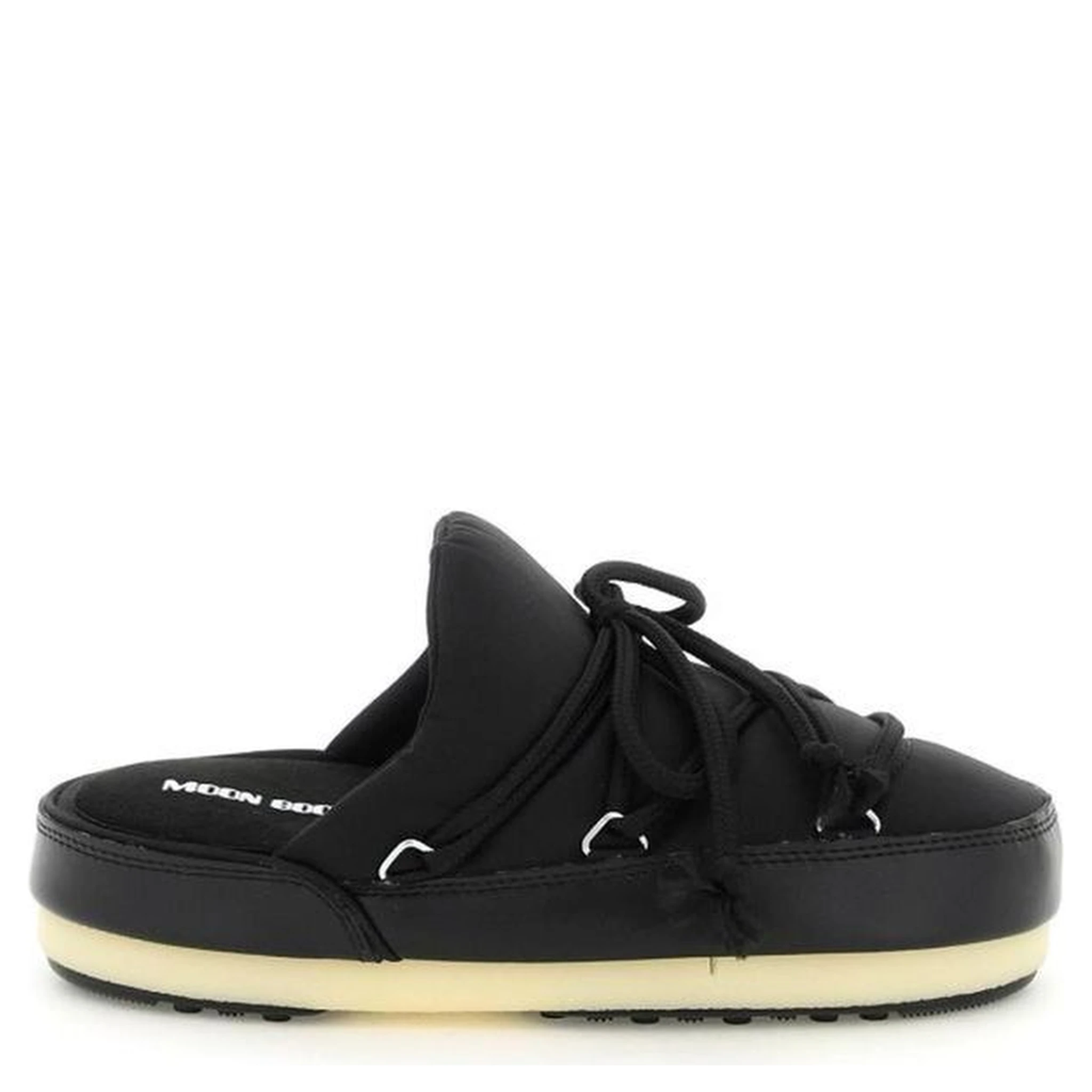 Black Nylon Mules