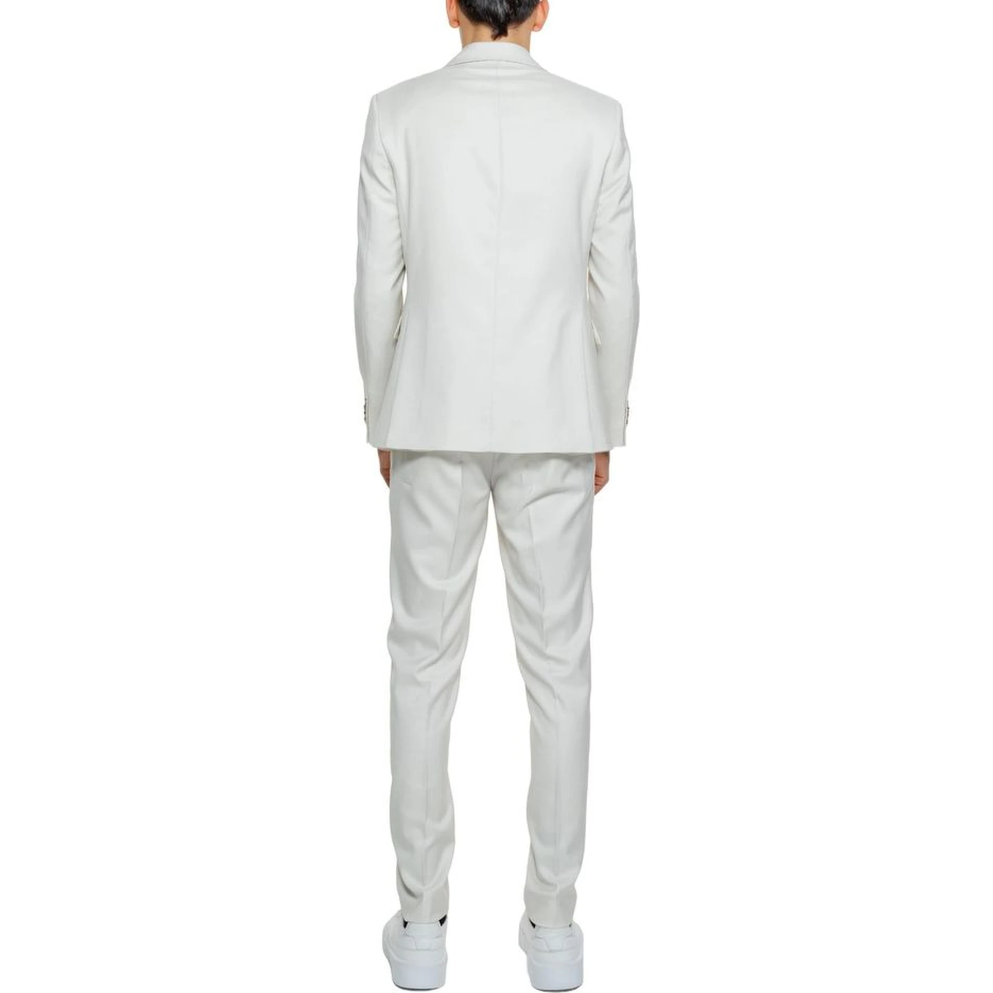 Beige Polyester Two-Piece Suit