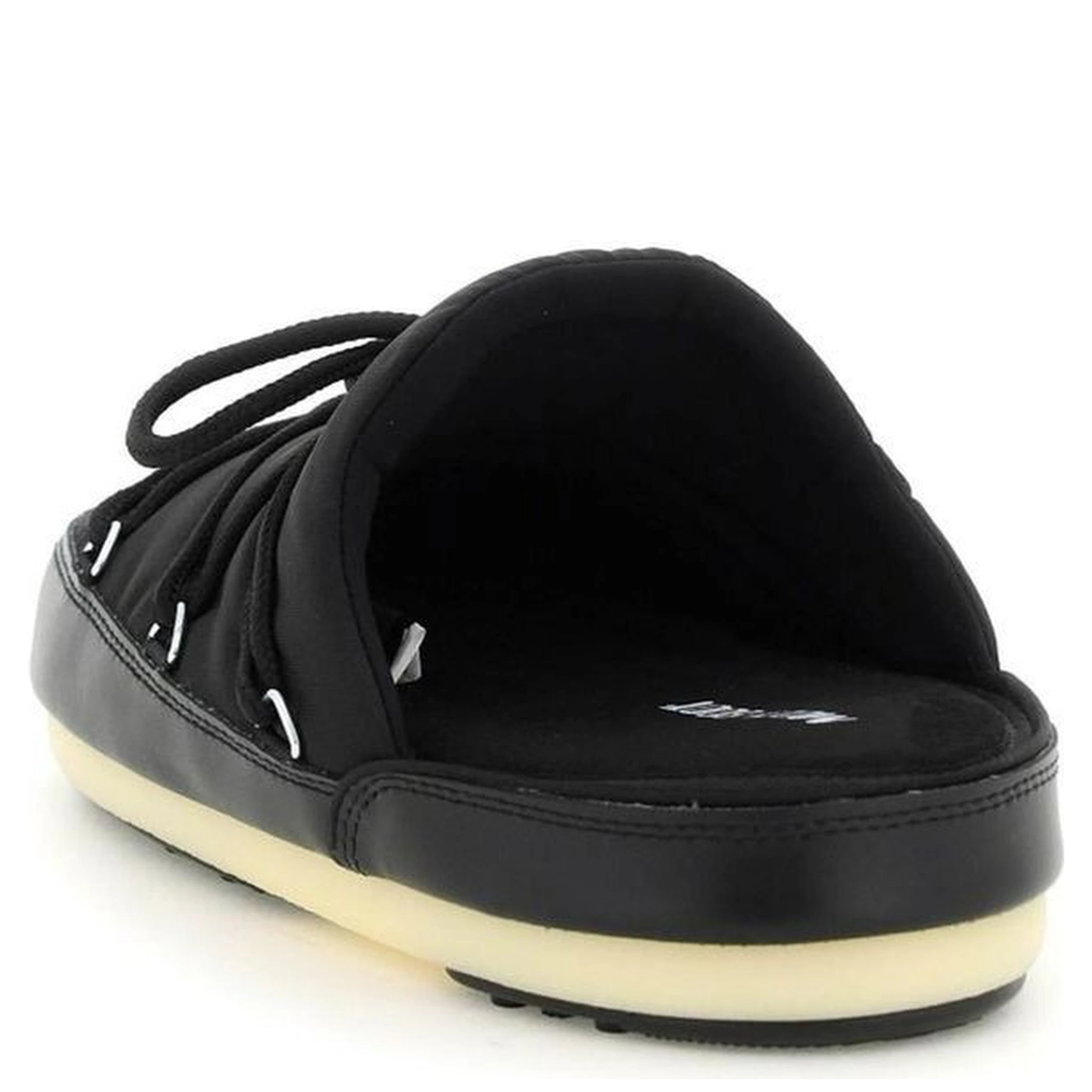 Black Nylon Mules