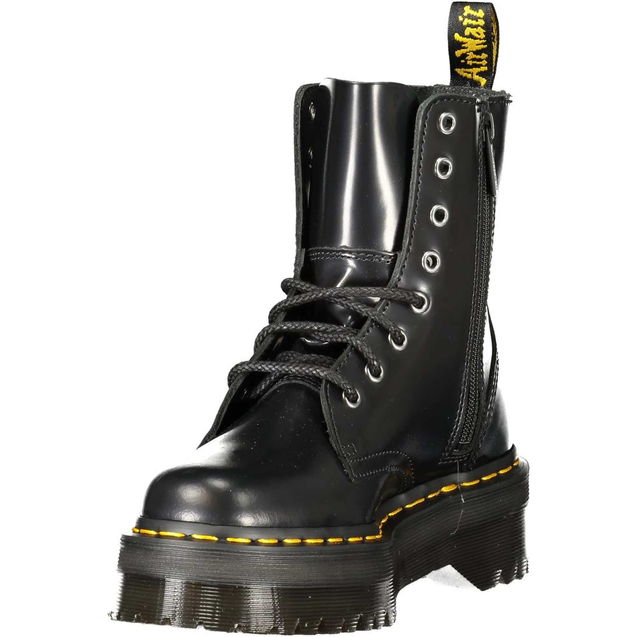 Black Leather Unisex Ankle Boot
