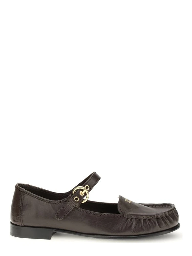 Brown Calf Leather Bos Taurus Slip-On Loafers