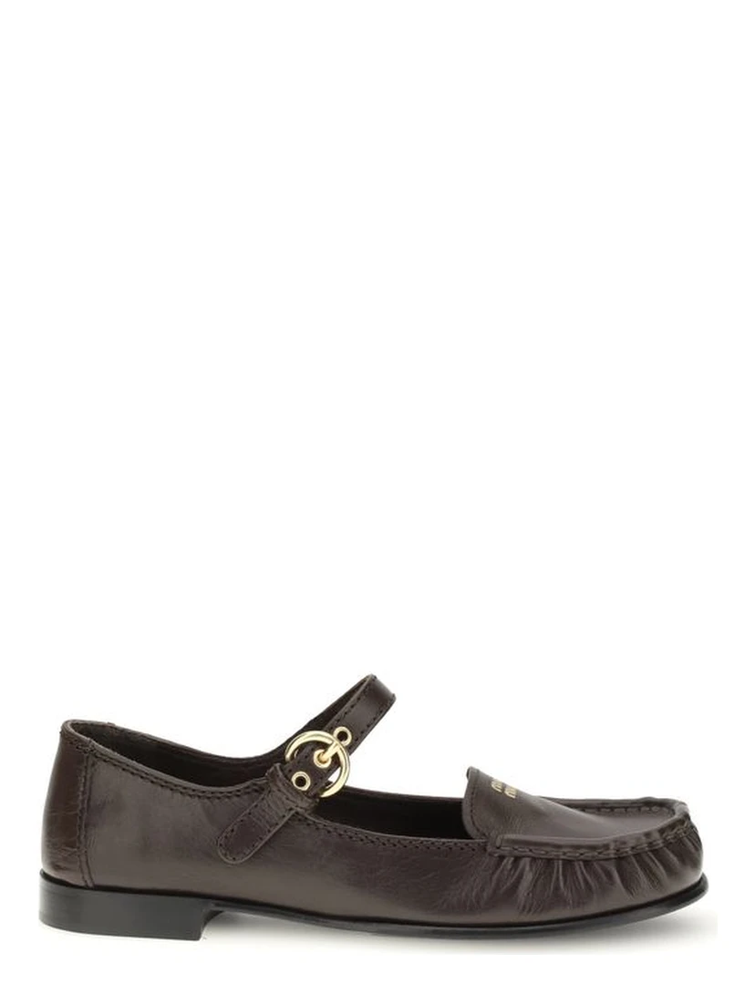Brown Calf Leather Bos Taurus Slip-On Loafers
