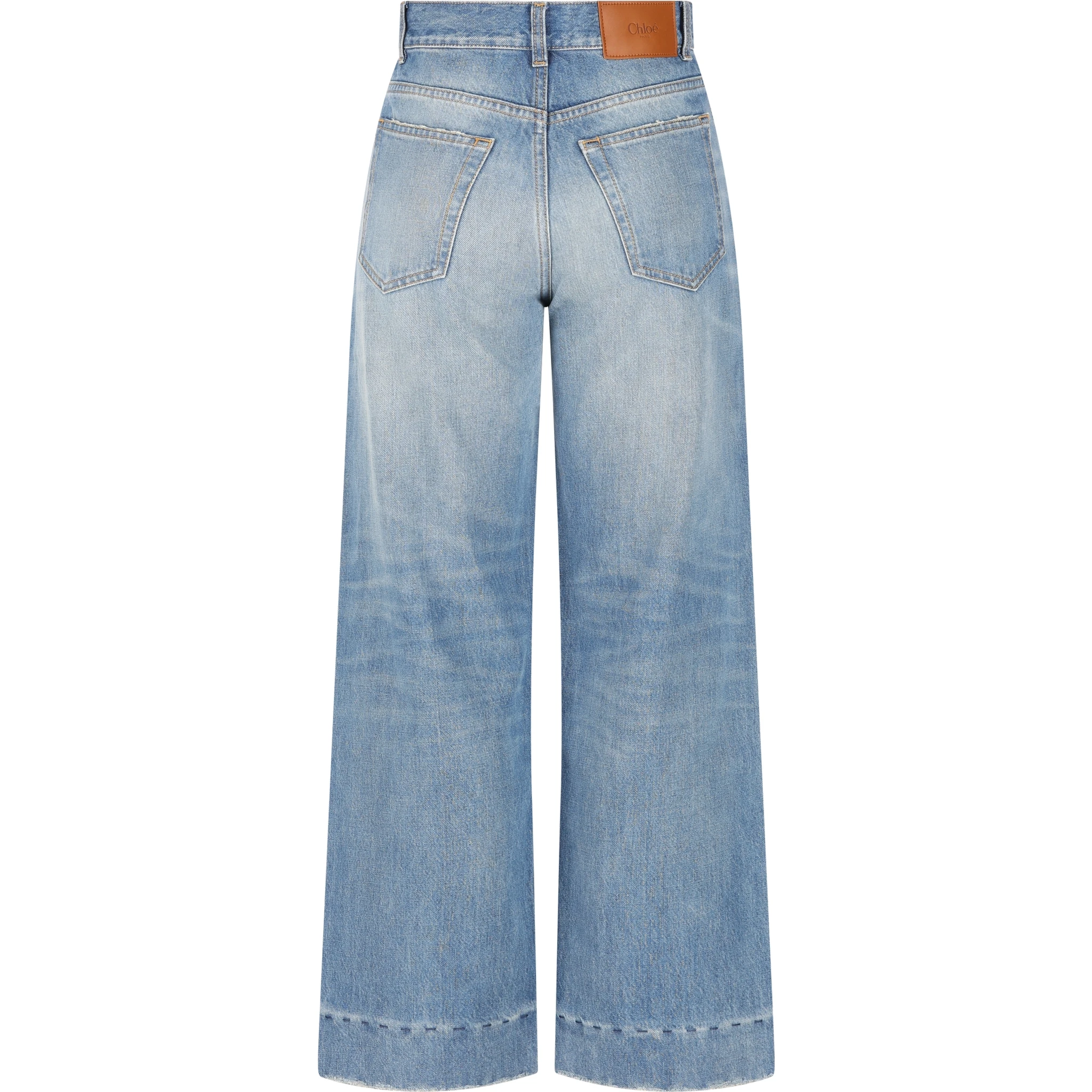 Organic cropped straight-leg jeans